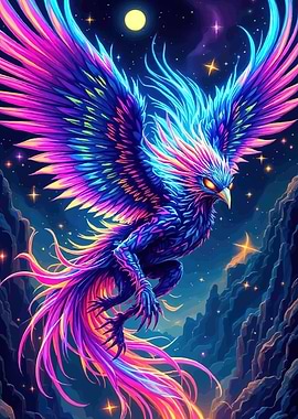 Phoenix Rising Starry Night