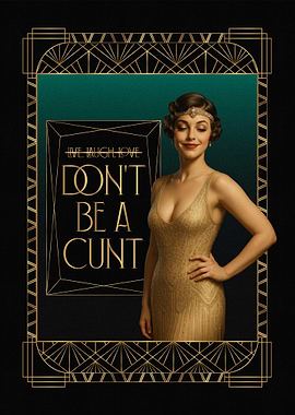 Art Deco Woman with Sarcastic Quote