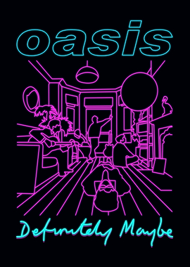 Oasis Definitely Maybe Neon Art