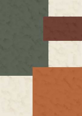 Abstract Geometric Color Block Art