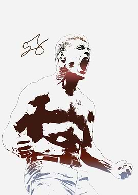 Cody Rhodes Illustration with Signature