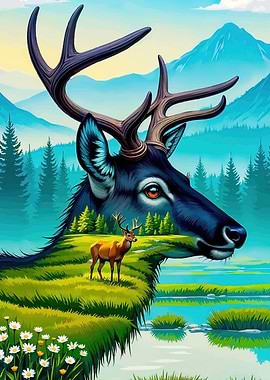 Deer Landscape Animal