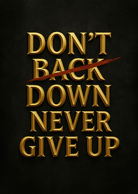 Don't Back Down, Never Give Up