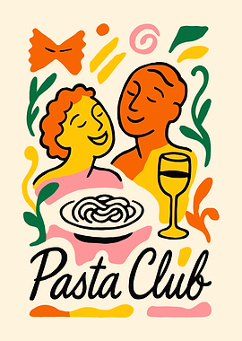 Pasta Club Art Print