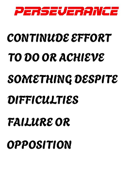 Perseverance Motivational Text Art