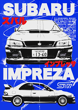 Subaru Impreza Poster Art
