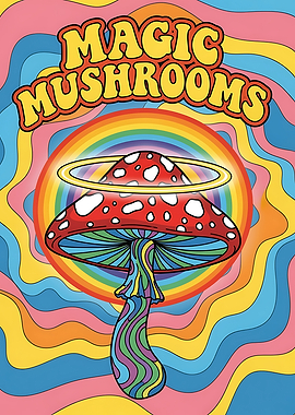 Magic Mushrooms Psychedelic Art