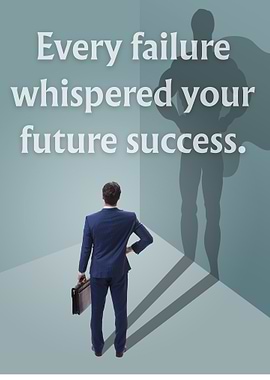 Inspirational Business Success with Superhero Shadow