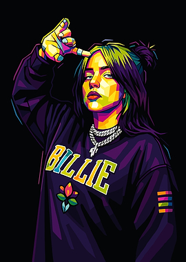 Billie Eilish Pop Art Portrait