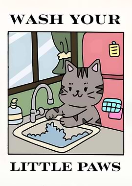Wash Your Little Paws Cartoon