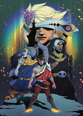 Hades Game Character Group Illustration