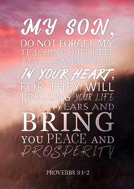 Proverbs 3:1-2 Inspirational Quote