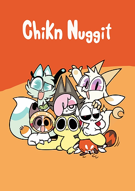 Chikn Nuggit Cartoon Characters Group