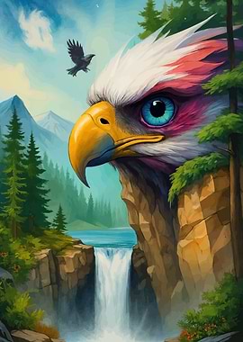 Eagle Head Waterfall Landscape