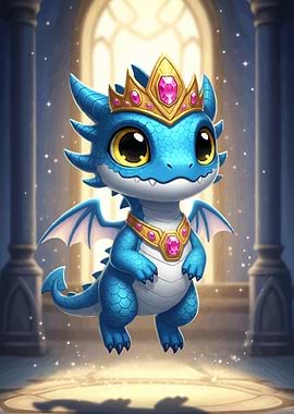 Cute Blue Dragon Crown