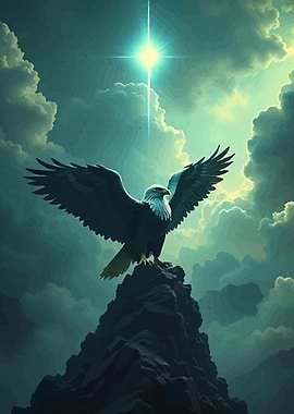 Eagle Peak Under Starry Sky