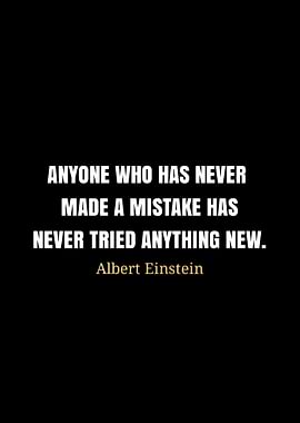 Einstein Quote: Mistakes and New Things