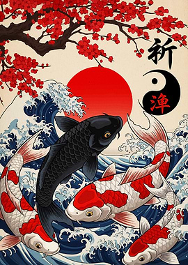 Koi Fish and Japanese Art