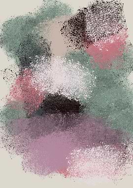 Abstract Color Splashes on Beige Background