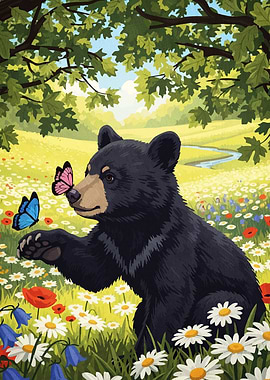 Bear Butterflies Meadow