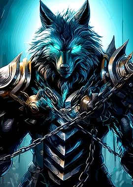 Armored Wolf Warrior with Chains