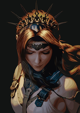 Warrior Woman with Crown