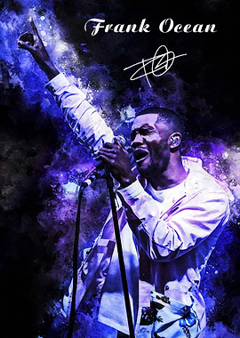 Frank Ocean performing in concert