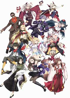 Anime-Style Group Portrait of Diverse Characters