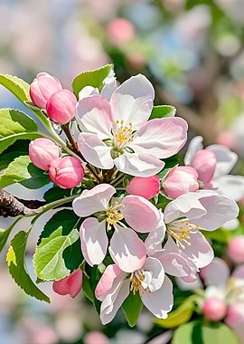 Apple Blossoms in Spring