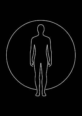 Centered — Minimal Line Art Human Balance