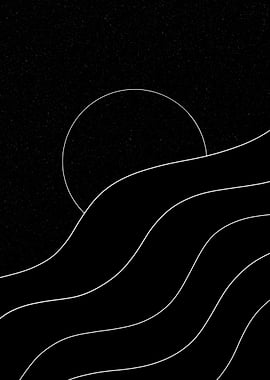 Minimalist Black and White Landscape