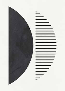 Minimalist Geometric Art: Circles and Lines