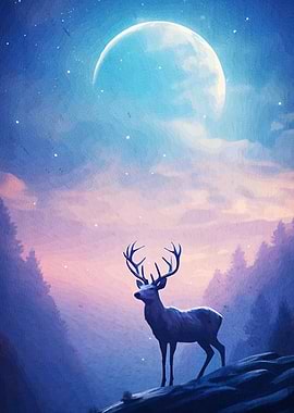 Deer moonlight Animal