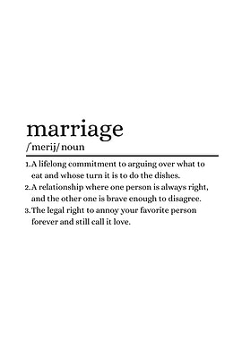 Marriage Definition Text Art