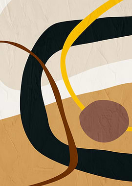 Abstract Curves and Shapes Art