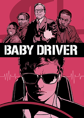 Baby Driver Movie Poster Illustration