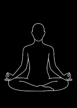 Meditation — Minimal Line Art Balance
