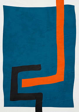 Abstract Geometric Art with Bold Colors