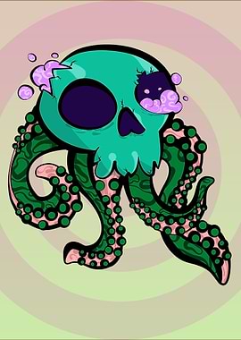 Cthulhu skull with the gooey