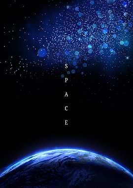 Earth from Space with Stars