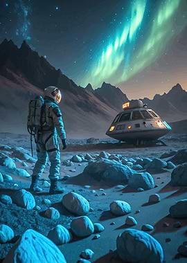 Astronaut Alien Planet Spaceship