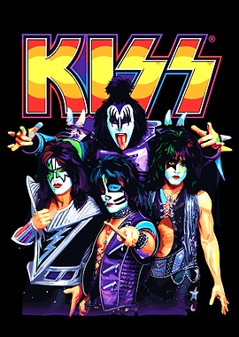 KISS Band Colorful Pop Art Portrait