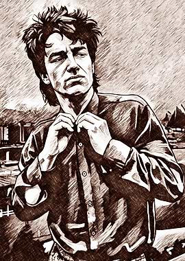 Man in Shirt, Sepia Tone Portrait