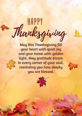 Happy Thanksgiving May Gratitude Bloom in Every Corner