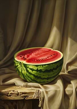 Watermelon Still Life Painting