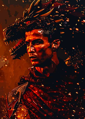 Cristiano Ronaldo and Dragon Digital Art