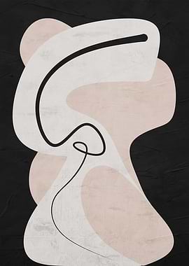 Abstract Shapes on Black Background