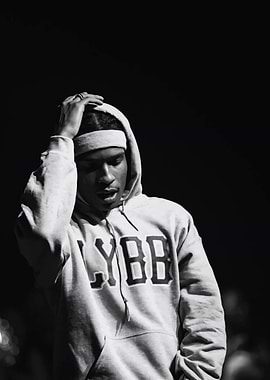 A$AP Rocky in Black and White