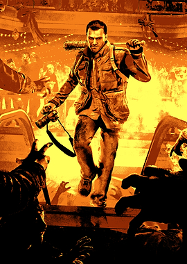 Man with Camera and Baseball Bat