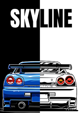 Nissan Skyline R34 Split Art